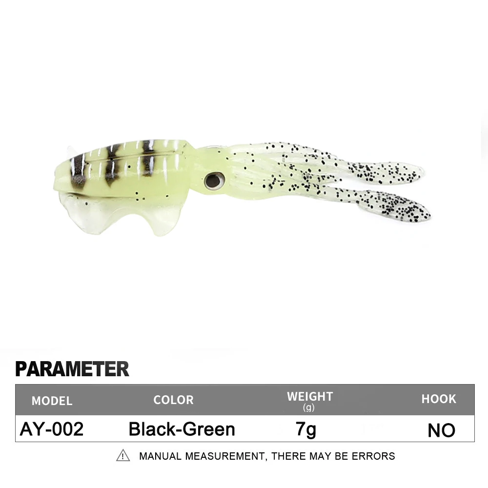 Soft Squid Fishing Trolling Lure 2g 7g 15g 20g 60g Luminous UV Squid Jig For Sea Fishing Boat Fishing Wobblers Bait Rockfishing - Image 32