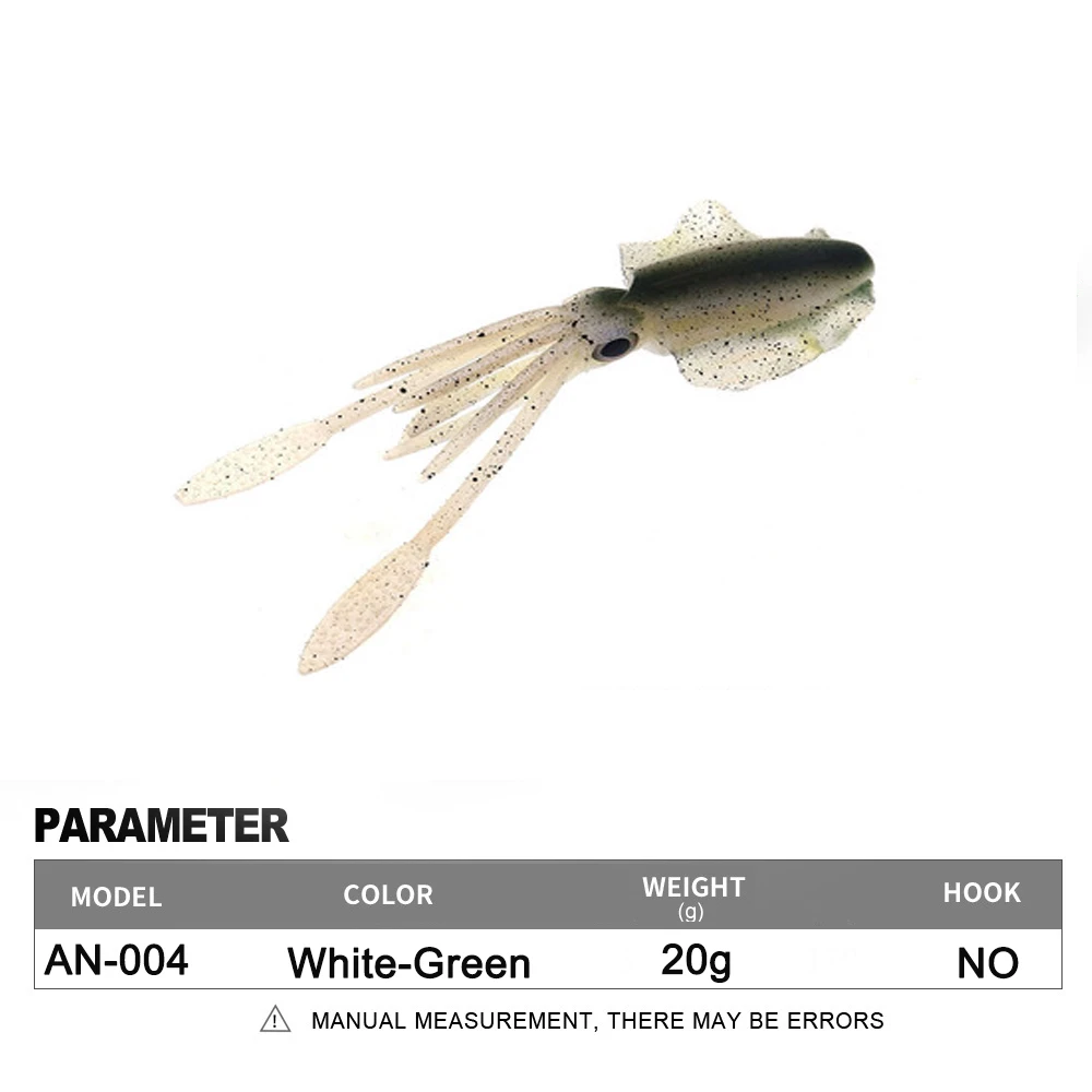 Soft Squid Fishing Trolling Lure 2g 7g 15g 20g 60g Luminous UV Squid Jig For Sea Fishing Boat Fishing Wobblers Bait Rockfishing - Image 29