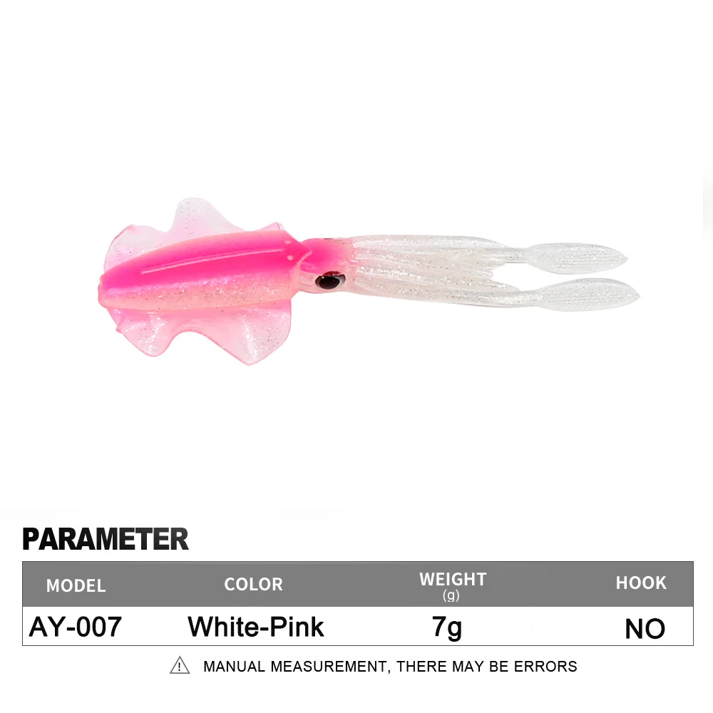 Soft Squid Fishing Trolling Lure 2g 7g 15g 20g 60g Luminous UV Squid Jig For Sea Fishing Boat Fishing Wobblers Bait Rockfishing - Image 26