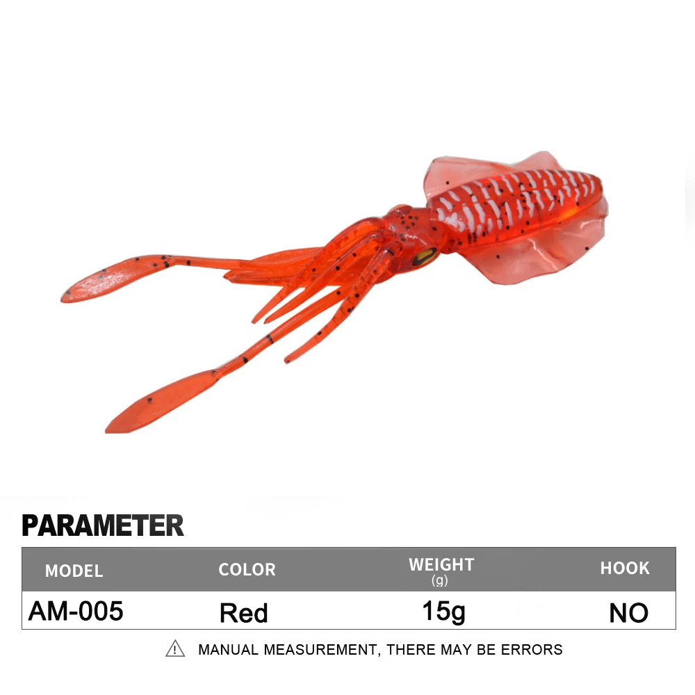 Soft Squid Fishing Trolling Lure 2g 7g 15g 20g 60g Luminous UV Squid Jig For Sea Fishing Boat Fishing Wobblers Bait Rockfishing - Image 9