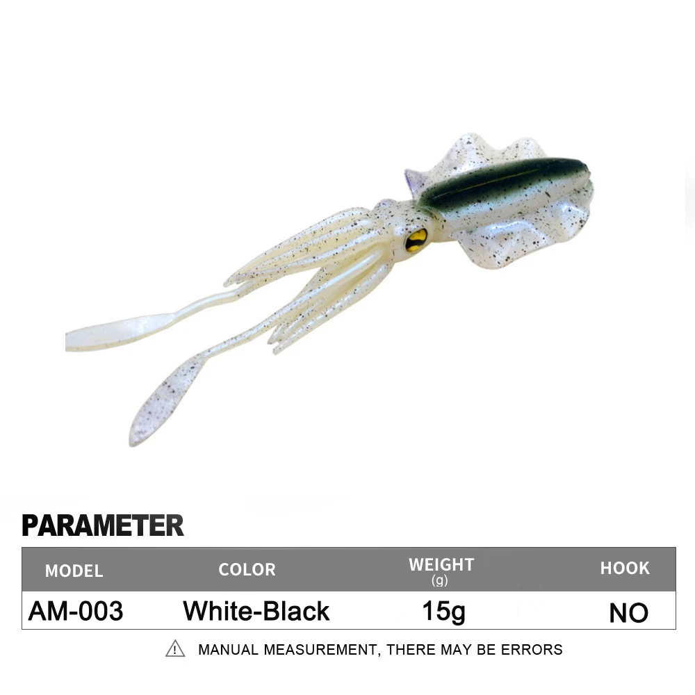 Soft Squid Fishing Trolling Lure 2g 7g 15g 20g 60g Luminous UV Squid Jig For Sea Fishing Boat Fishing Wobblers Bait Rockfishing - Image 11