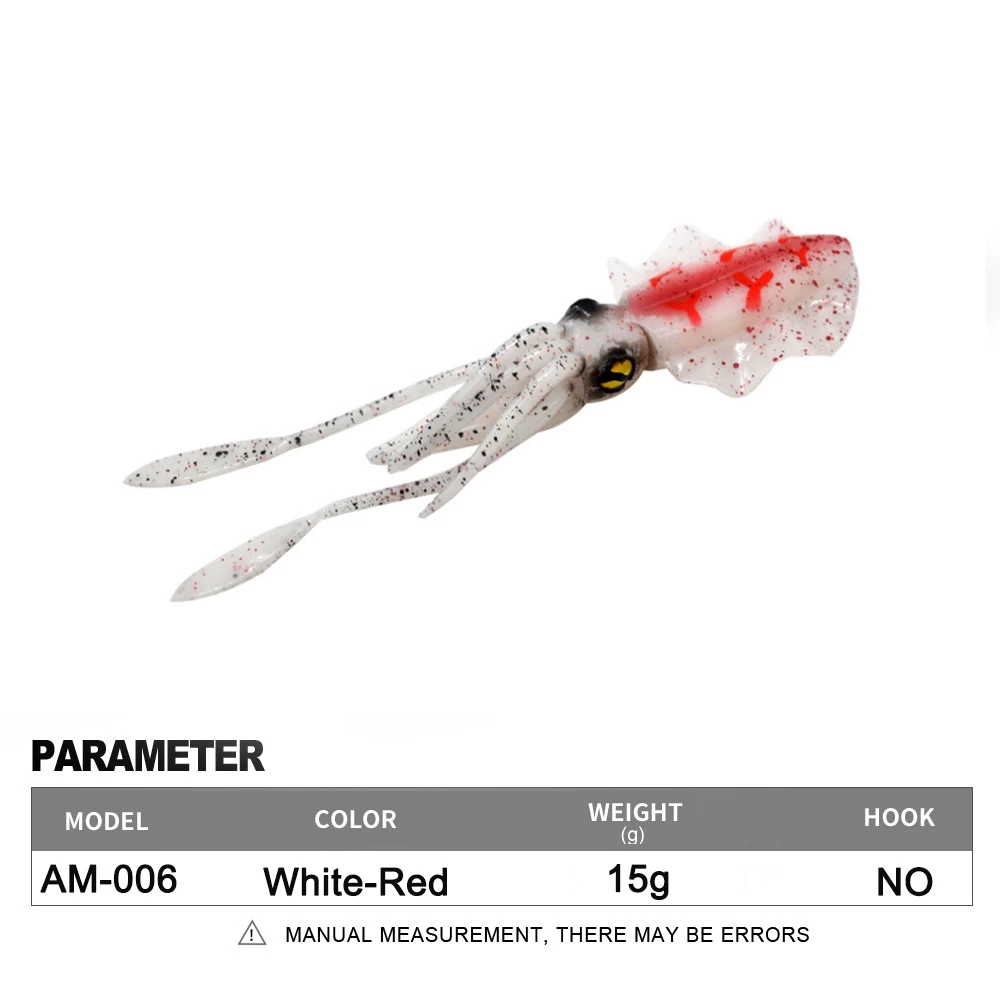 Soft Squid Fishing Trolling Lure 2g 7g 15g 20g 60g Luminous UV Squid Jig For Sea Fishing Boat Fishing Wobblers Bait Rockfishing - Image 41