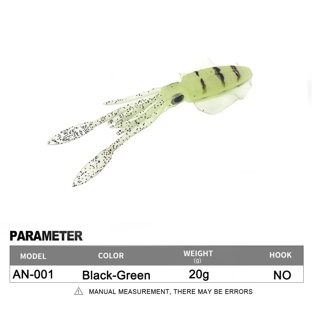 Soft Squid Fishing Trolling Lure 2g 7g 15g 20g 60g Luminous UV Squid Jig For Sea Fishing Boat Fishing Wobblers Bait Rockfishing - Image 36