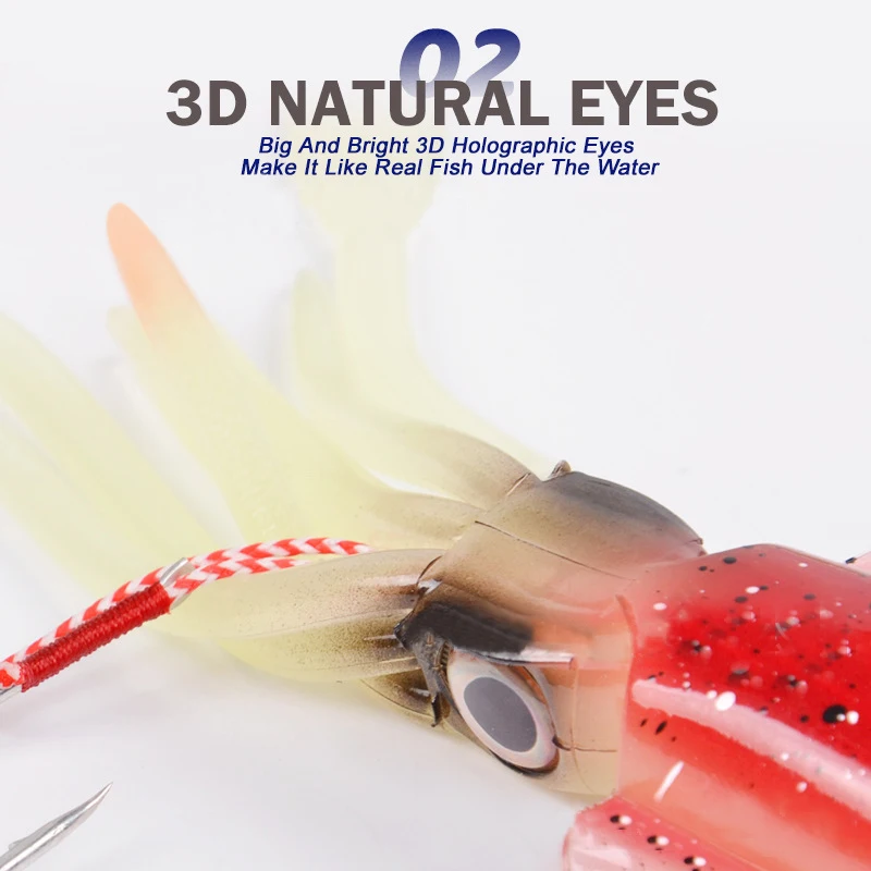 Soft Squid Fishing Trolling Lure 2g 7g 15g 20g 60g Luminous UV Squid Jig For Sea Fishing Boat Fishing Wobblers Bait Rockfishing - Image 61